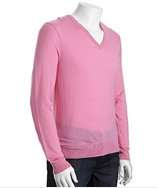 Ralph Lauren palm beach pink cashmere v neck sweater style# 318497201
