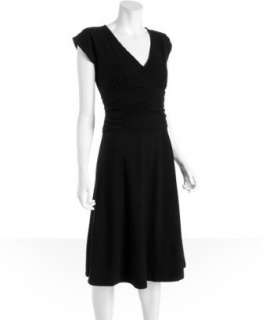 Lilla P black stretch jersey banded dress  BLUEFLY up to 70% off 