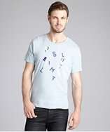 Paul Smith azzurro cotton jersey logo jumble graphic t shirt style 