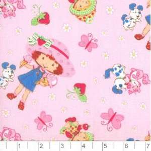  45 Wide Strawberry Shortcake Ice Cream Pink Fabric By 