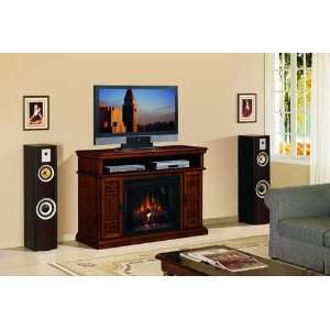  Carmel Pecan Cherry Media Electric Fireplace with 025 