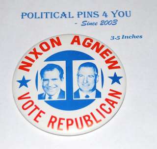 Campaign pin pinback button political RICHARD NIXON 68  