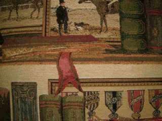 Library Books Horse & Jockey Tapestry Cushion Cover  