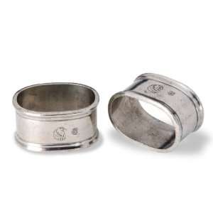  Oval Napkin Rings (Pair) by Match Pewter