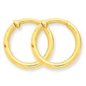  14k Non Pierced Hoops Earrings Jewelry