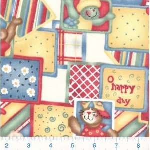  45 Wide Oh Happy Day Patch Fabric By The Yard: Arts 