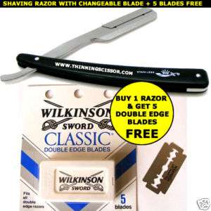Hair Shaving razor With 5 Free Double Edge blades USA  