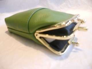 Rolfs Kiwi Green Leather Cigarette case,3 pockets  