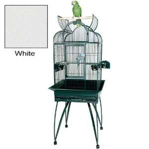 Kings Cages Small Parrot Cage w/Stand White