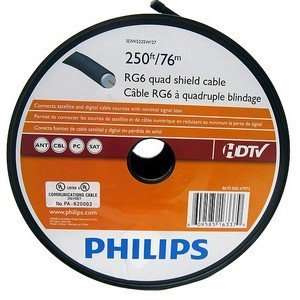  Philips 250FT RG6 Quad Shield Cable Electronics