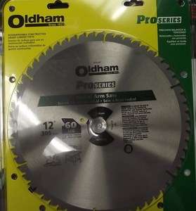 Oldham 12 x 60 Tooth Carbide Saw Blade For Mitre Saw 120P8160T  