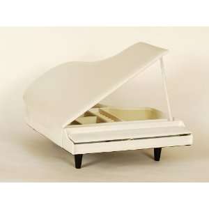    Ashton Sutton Jewelry Box, Piano Shaped, White