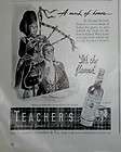 1942 Print Ad TEACHERS HIGHLAND CREAM SCOTCH, Scotsman