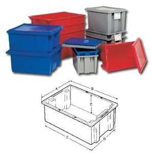  Stack Nest Plastic Tote Bin Container Box Lid Cover 