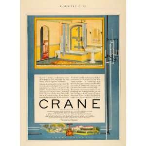  1926 Ad Crane Plumbing Fitting Bathroom Desing Valve 
