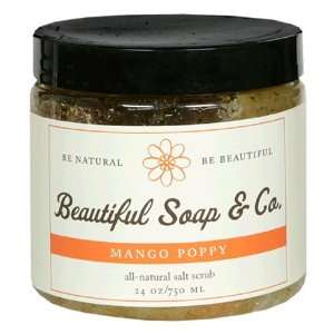  Soap & Co. All Natural Salt Scrub, Mango Poppy, 24 oz (750 ml) Beauty