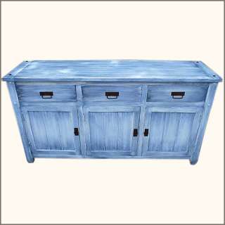   Distressed Rustic Sideboard Buffet Credenza Drawers Cabinet Furniture