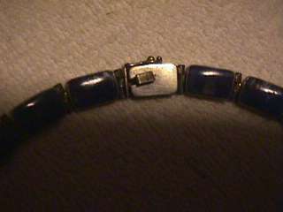 vintage lapis Mexican sterling silver necklace collar signed  