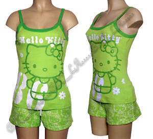 Hello Kitty Sleepwear Tank Top Shorts Pajama S M L XL  