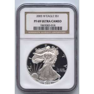   Proof 69 Ultra Cameo NGC ASE American Silver Eagle 