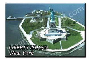 Liberty Island   New York Souvenir Fridge Photo Magnet  