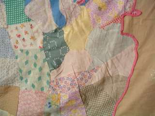 RARE ANTIQUE 1930s UNITED STATES MAP Quilt ~FOLKY  