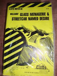Cliffs Notes GLASS MENAGERIE & STREETCAR NAMED DESIRE  