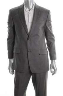   Michael Kors NEW Pinstriped Mens 2 Button Suit Gray Wool 40R  