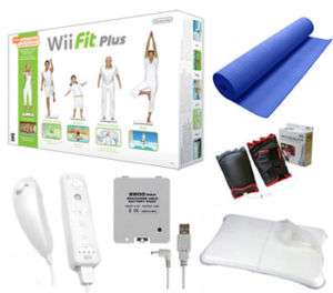 Nintendo Wii Fit Plus Super Holiday Bundle  Blue 13964338096  
