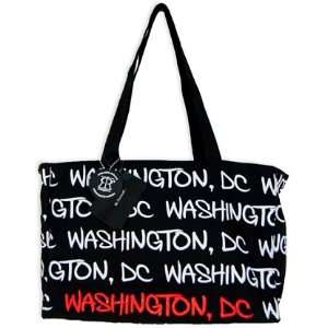  Washington DC Tote Bag   Black/Red, Washington DC Tote Bags 