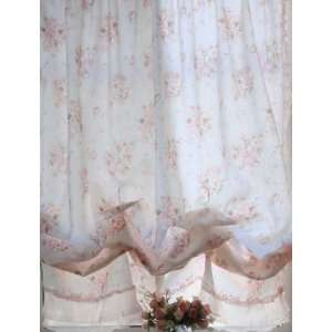    Victorian Roses Satin Adjustable Balloon Curtain: Home & Kitchen