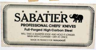   Finest Unused Vintage Sabatier Hand Forged Carbon Steel Meat Cleaver
