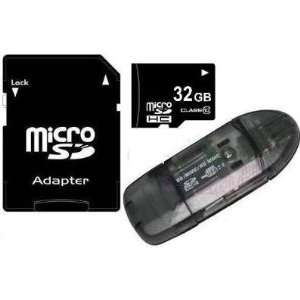   32 GB High Speed Micro SDHC with SDHC adapter & USB Card Reader