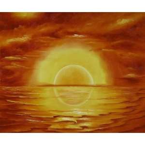 Art Reproduction Oil Painting   Seascapes Surfers Sunset   Classic 