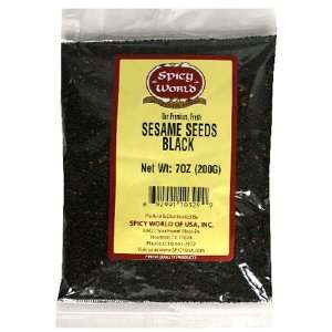 Spicy World Sesame Seeds Black, 7 Ounce Grocery & Gourmet Food