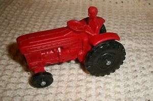 Unmarked Tomte Lardel Vinyl Toy Ford Tractor red  
