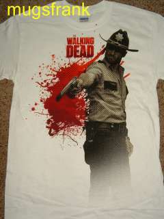 The Walking Dead Tv Show Sheriff Grimes Gun Fire Blood Splatter Zombie 