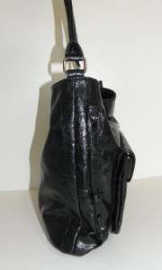NEW TYLER RODAN BLACK CROC FAUX LEATHER PVC HOBO TOTE BAG & WALLET 