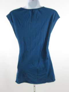 VELVET Bright Blue Sleeveless Cross Drape Shirt Sz M  