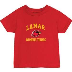 Lamar Cardinals Red Baby Womens Tennis Arch T Shirt:  