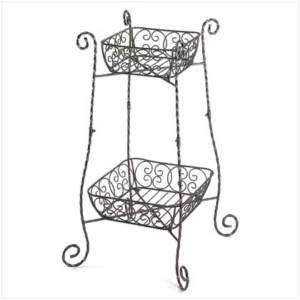 BRAND NEW WROUGHT IRON BASKET PLANT STAND FAST SHIP!  