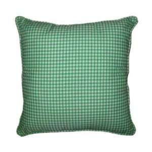   Green Gingham Cotton Decorative Throw Pillow Cover
