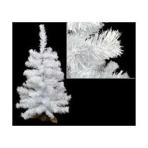  2 White Canadian Pine Artificial Christmas Tree In Burlap 